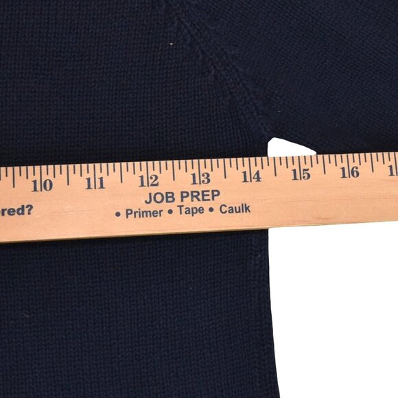 Crewcuts Fisherman Sweater Rolled Edge Navy Knit Size 6-7 Kids Minimal - Picture 7 of 7